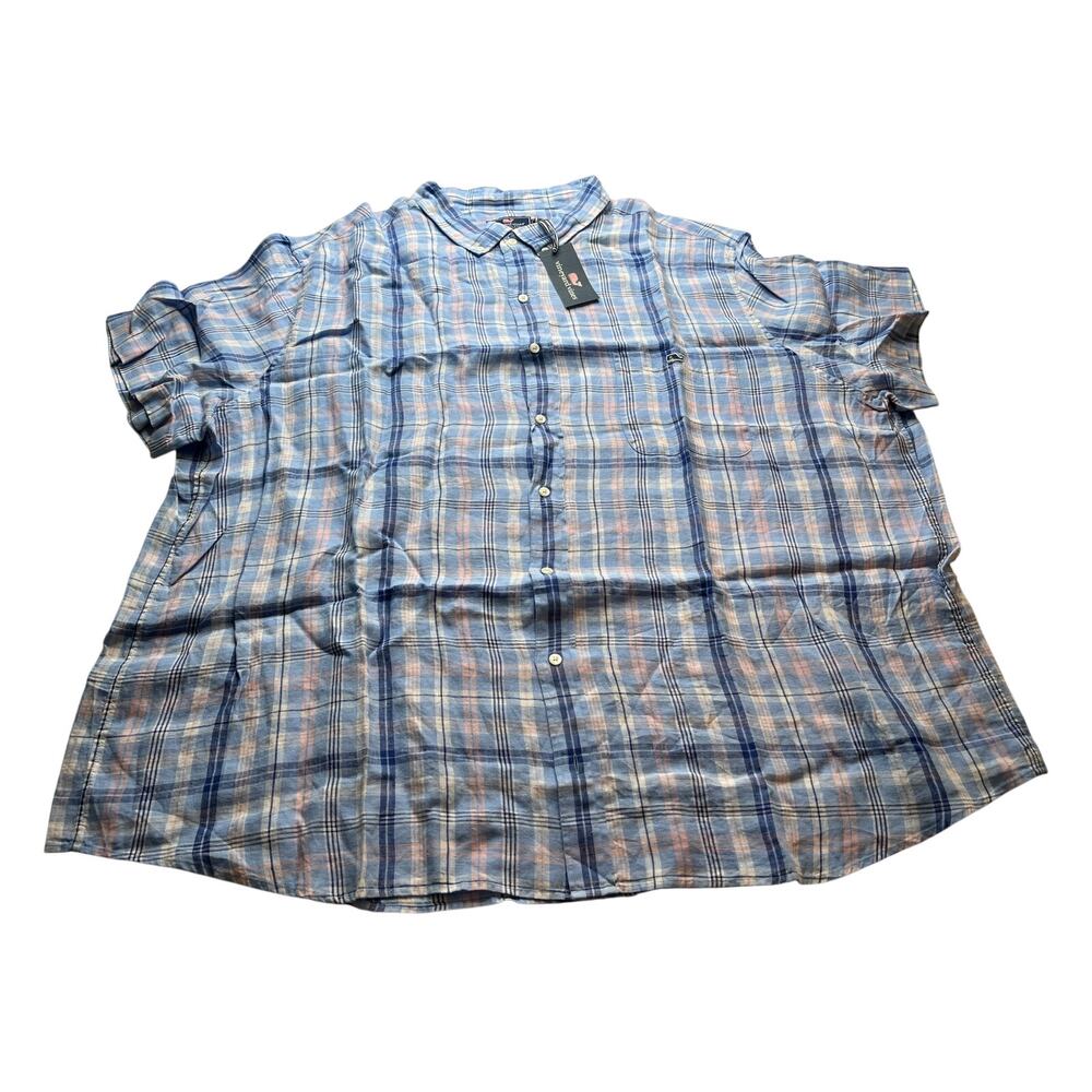 9-83(1) VINEYARD VINES Men's NWT $89.50 100% Linen Button Up Dress Shirt 4XB
